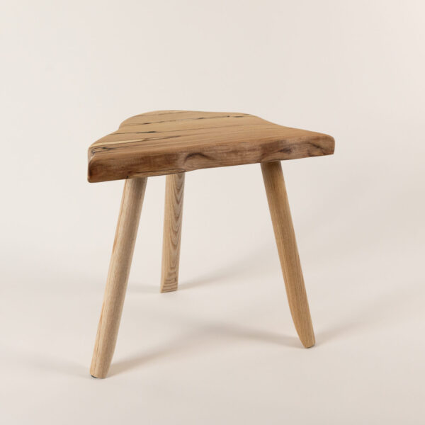 Tall Spalted Beech Top Footstool
