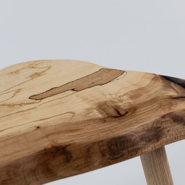 Low Spalted Beech Top Footstool