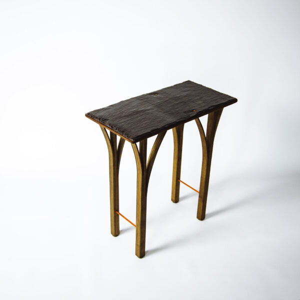 Penrhyn Brass and Slate Side Table